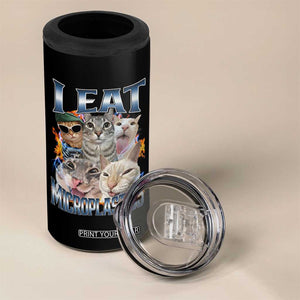 Funny Cat Meme 4 in 1 Can Cooler Tumbler I Eat Microplastics TS14 Print Your Wear