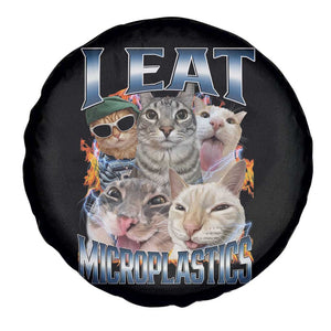 Funny Cat Meme Spare Tire Cover I Eat Microplastics TS14 Print Your Wear