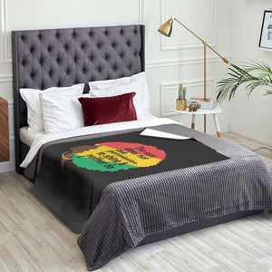Black Woman Empowerment Throw Blanket The Sun Does Not Ask Permission To Shine TS14 Print Your Wear