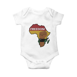 Africa Freedom Liberation Black Power Baby Onesie TS14 White Print Your Wear