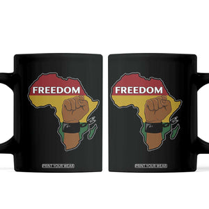 Africa Freedom Liberation Black Power Coffee Mug TS14 Black Print Your Wear
