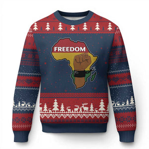 Africa Freedom Liberation Black Power Ugly Christmas Sweater TS14 Navy Red Print Your Wear