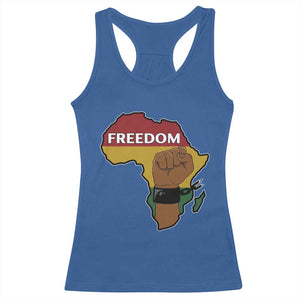 Africa Freedom Liberation Black Power Racerback Tank Top TS14 Royal Blue Print Your Wear