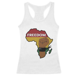 Africa Freedom Liberation Black Power Racerback Tank Top TS14 White Print Your Wear