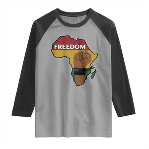 Africa Freedom Liberation Black Power Raglan Shirt TS14 Sport Gray Black Print Your Wear