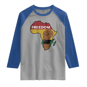 Africa Freedom Liberation Black Power Raglan Shirt TS14 Sport Gray Royal Print Your Wear