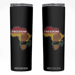 Africa Freedom Liberation Black Power Skinny Tumbler TS14 Black Print Your Wear