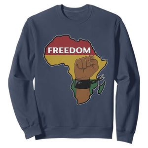 Africa Freedom Liberation Black Power Sweatshirt TS14 Navy Print Your Wear