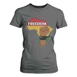 Africa Freedom Liberation Black Power T Shirt For Women TS14 Dark Heather Print Your Wear