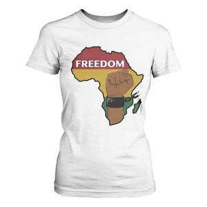 Africa Freedom Liberation Black Power T Shirt For Women TS14 White Print Your Wear