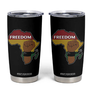 Africa Freedom Liberation Black Power Tumbler Cup TS14 Black Print Your Wear