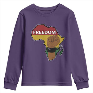 Africa Freedom Liberation Black Power Youth Sweatshirt TS14 Purple Print Your Wear