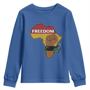 Africa Freedom Liberation Black Power Youth Sweatshirt TS14 Royal Blue Print Your Wear