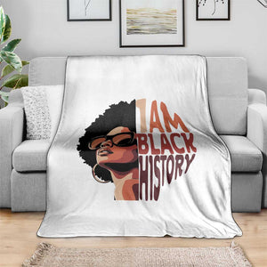 I Am Black History Throw Blanket African American Pride TS14 Print Your Wear
