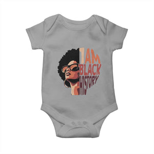 I Am Black History Baby Onesie African American Pride TS14 Sport Gray Print Your Wear