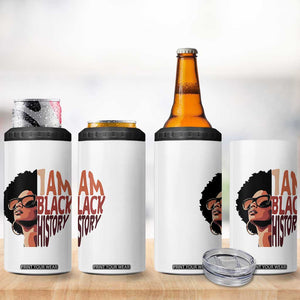 I Am Black History 4 in 1 Can Cooler Tumbler African American Pride TS14 Print Your Wear