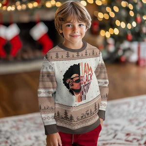 I Am Black History Ugly Christmas Sweater African American Pride TS14 Mocha Mousse Print Your Wear