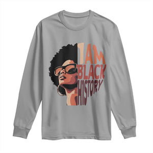 I Am Black History Long Sleeve Shirt African American Pride TS14 Sport Gray Print Your Wear
