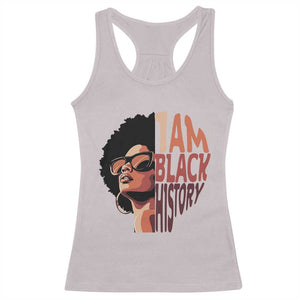 I Am Black History Racerback Tank Top African American Pride TS14 Ice Gray Print Your Wear
