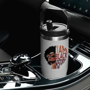 I Am Black History Flip Straw Tumbler African American Pride TS14 Print Your Wear