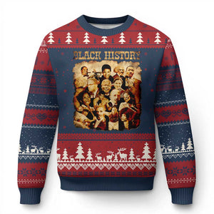Black History Month Ugly Christmas Sweater African American Pride TS14 Navy Red Print Your Wear