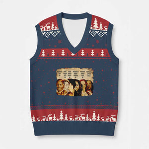 Black History Month V-Neck Knit Sweater Vest African American Women Pride TS14 Navy Red Print Your Wear