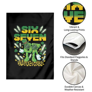 67 Italian Brainrot St Patricks Day Garden Flag Funny Six Seven Leprechaun Playing Baseball Meme TS14 Print Your Wear