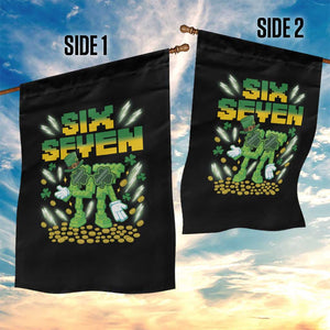 67 Italian Brainrot St Patricks Day Garden Flag Funny Six Seven Leprechaun Playing Baseball Meme TS14 Print Your Wear