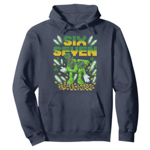 67 Italian Brainrot St Patricks Day Hoodie Funny Six Seven Leprechaun Playing Baseball Meme TS14 Navy Print Your Wear