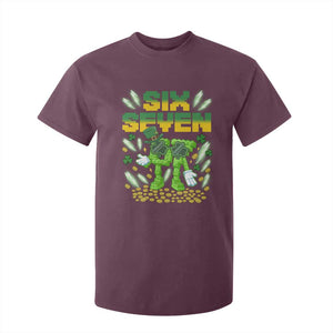 67 Italian Brainrot St Patricks Day T Shirt For Kid Funny Six Seven Leprechaun Playing Baseball Meme TS14 Maroon Print Your Wear
