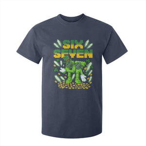 67 Italian Brainrot St Patricks Day T Shirt For Kid Funny Six Seven Leprechaun Playing Baseball Meme TS14 Navy Print Your Wear
