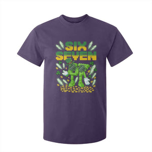 67 Italian Brainrot St Patricks Day T Shirt For Kid Funny Six Seven Leprechaun Playing Baseball Meme TS14 Purple Print Your Wear