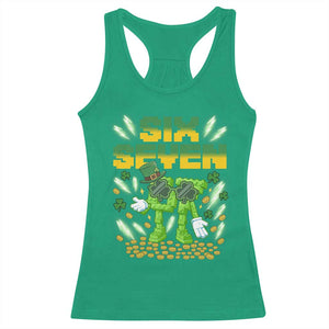 67 Italian Brainrot St Patricks Day Racerback Tank Top Funny Six Seven Leprechaun Playing Baseball Meme TS14 Irish Green Print Your Wear