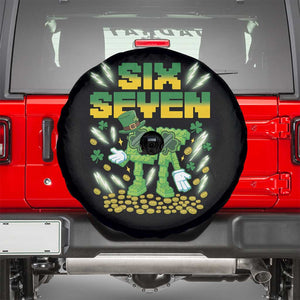 67 Italian Brainrot St Patricks Day Spare Tire Cover Funny Six Seven Leprechaun Playing Baseball Meme TS14 Black Print Your Wear