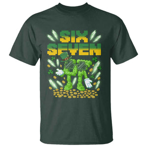 67 Italian Brainrot St Patricks Day T Shirt Funny Six Seven Leprechaun Playing Baseball Meme TS14 Dark Forest Green Print Your Wear