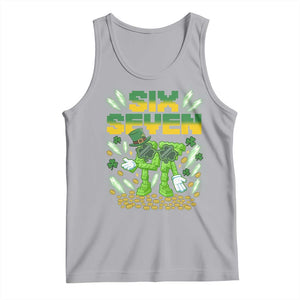 67 Italian Brainrot St Patricks Day Tank Top Funny Six Seven Leprechaun Playing Baseball Meme TS14 Athletic Heather Print Your Wear