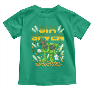 67 Italian Brainrot St Patricks Day Toddler T Shirt Funny Six Seven Leprechaun Playing Baseball Meme TS14 Irish Green Print Your Wear