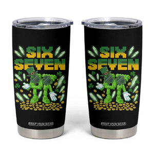 67 Italian Brainrot St Patricks Day Tumbler Cup Funny Six Seven Leprechaun Playing Baseball Meme TS14 Black Print Your Wear