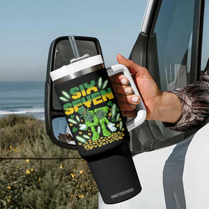 67 Italian Brainrot St Patricks Day Tumbler With Handle Funny Six Seven Leprechaun Playing Baseball Meme TS14 Print Your Wear