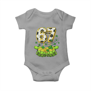 67 Soccer St Patricks Day Baby Onesie Funny Six Seven Gen Alpha Meme Drip TS14 Sport Gray Print Your Wear