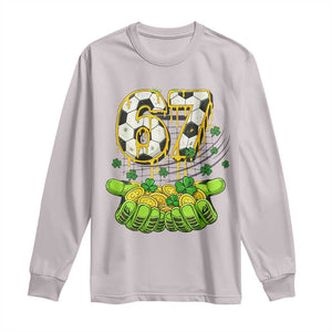 67 Soccer St Patricks Day Long Sleeve Shirt Funny Six Seven Gen Alpha Meme Drip TS14 Ice Gray Print Your Wear