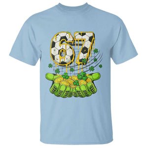 67 Soccer St Patricks Day T Shirt Funny Six Seven Gen Alpha Meme Drip TS14 Light Blue Print Your Wear