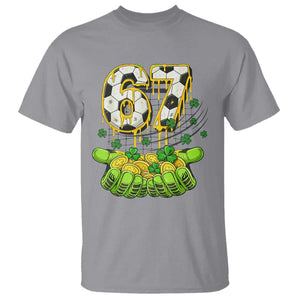 67 Soccer St Patricks Day T Shirt Funny Six Seven Gen Alpha Meme Drip TS14 Sport Gray Print Your Wear