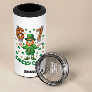67 Basketball St Patricks Day 4 in 1 Can Cooler Tumbler Funny Six Seven Leprechaun Meme TS14 Print Your Wear
