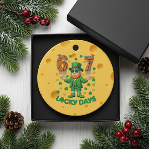 67 Basketball St Patricks Day Ceramic Ornament Funny Six Seven Leprechaun Meme TS14 1pc Yellow Cheese Print Your Wear