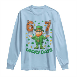67 Basketball St Patricks Day Long Sleeve Shirt Funny Six Seven Leprechaun Meme TS14 Light Blue Print Your Wear