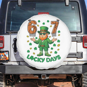 67 Basketball St Patricks Day Spare Tire Cover Funny Six Seven Leprechaun Meme TS14 No hole White Print Your Wear