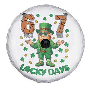 67 Basketball St Patricks Day Spare Tire Cover Funny Six Seven Leprechaun Meme TS14 Print Your Wear