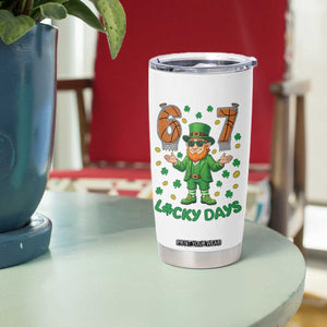 67 Basketball St Patricks Day Tumbler Cup Funny Six Seven Leprechaun Meme TS14 Print Your Wear