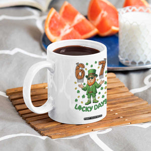 67 Basketball St Patricks Day Coffee Mug Funny Six Seven Leprechaun Meme TS14 Print Your Wear